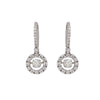 christopher designs crisscut®  diamond drop earring, 18k white gold