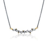 Lika Behar Dylan Baguette Necklace Diamonds Equal 0.77 ctw Oxidized Sterling Silver & 24K Gold | Blacy's Fine Jewelers