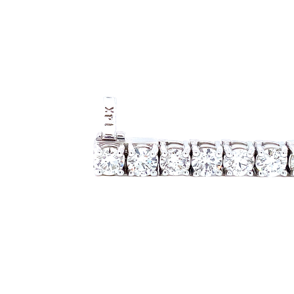idd lab grown diamond bracelet 12 cts. tw. set in 14kt white gold.