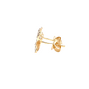 diamond bee earrings set in 14kt yellow gold