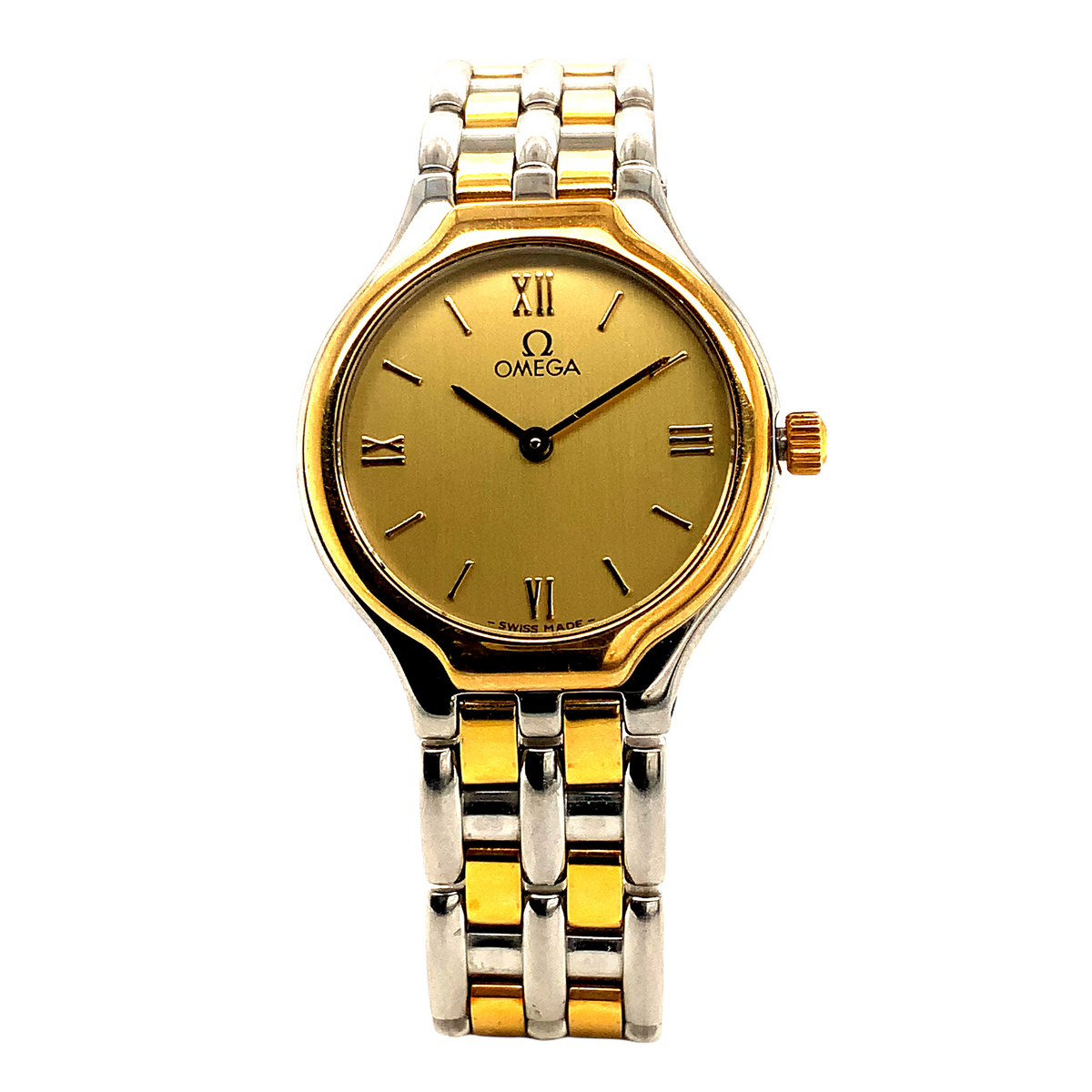 Omega Symbol 18 kt Gold and Stainless Steel Quartz Watch 23 mm