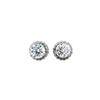 diamond post earrings set in 14 karat white gold 3 prong white gold 2.48 cts t.w.