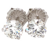 diamond post earrings 5.04 carats tw ideal cut gia certified triple x  set in 14 kt white gold.