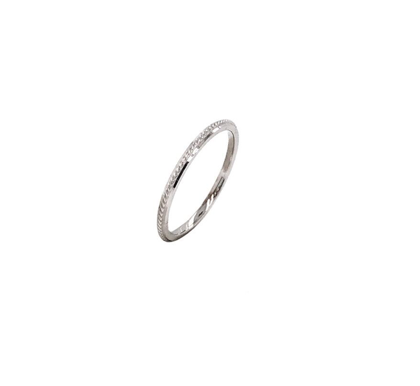 petite rope stackable wedding band 18k white gold 1.5mm