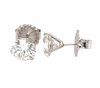 diamond post earrings 5.04 carats tw ideal cut gia certified triple x  set in 14 kt white gold.