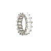 important emerald cut diamond eternity ring set in platinum 11.89ctw