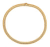 vintage italian ribbed gold chain necklace 14k yellow gold