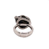 asba collection black tahitian keshi pearl statement ring pavé diamond design 1.29 ctw 14k white gold