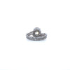 danhov abbriccio custom eternity platinum swirl design 2.03ct round diamond ring set with gia grading report