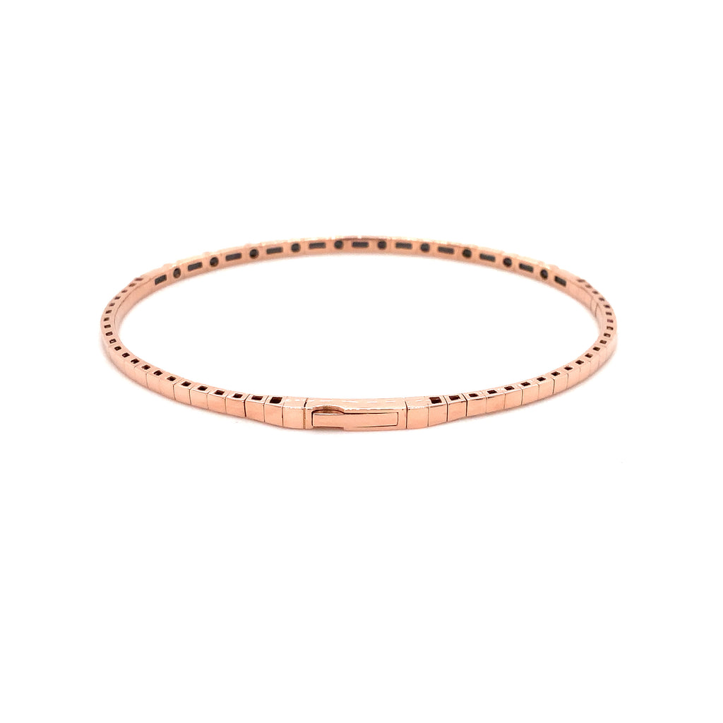 flexi diamond bracelet 0.38ctw set in 14kt rose gold.