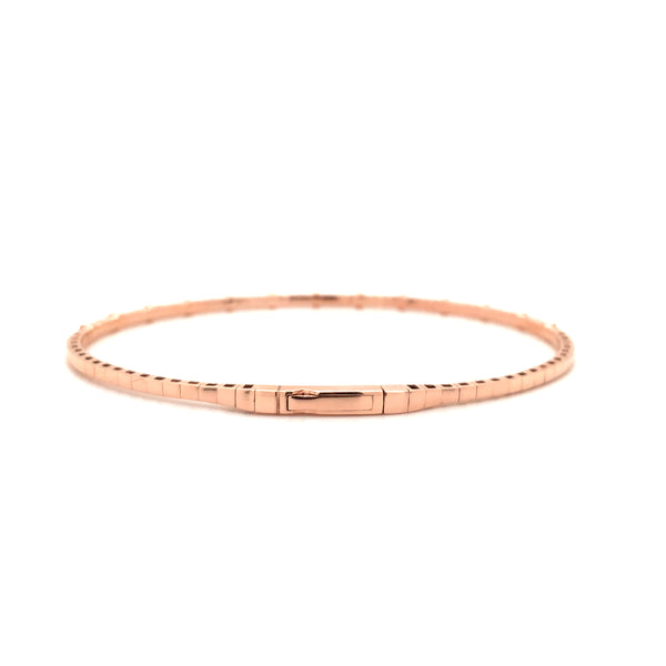 flexi diamond bracelet 0.20ctw set in 14kt rose gold.