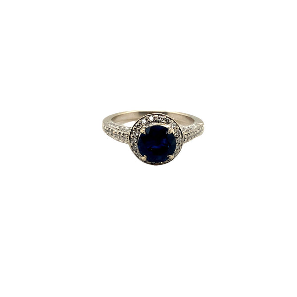 nicole round blue sapphire 1.60 ct