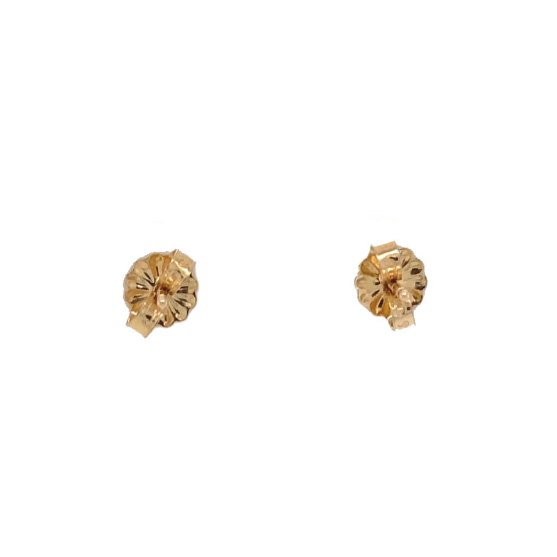 akoya aaa white with silver rose overtone 14k yellow gold post earring